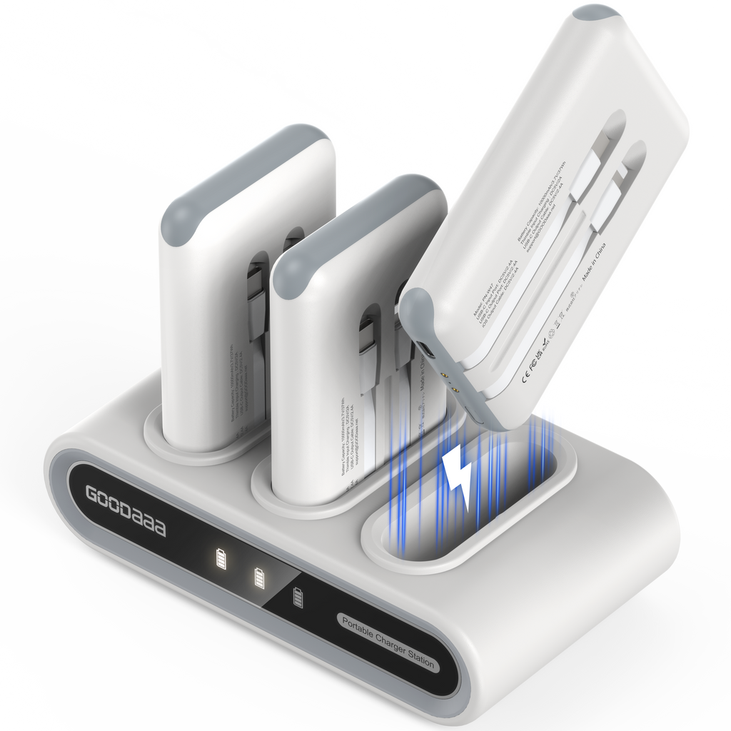 Family Power Hub, 3-Pack 10000mAh Portable Charger