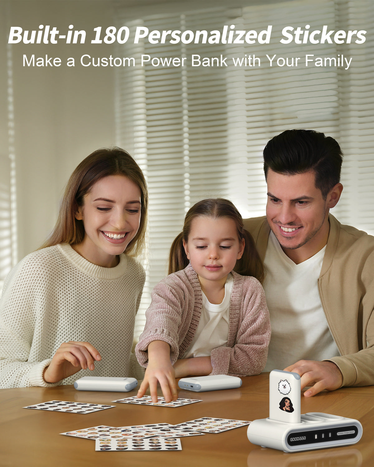 Family Power Hub, 3-Pack 10000mAh Portable Charger