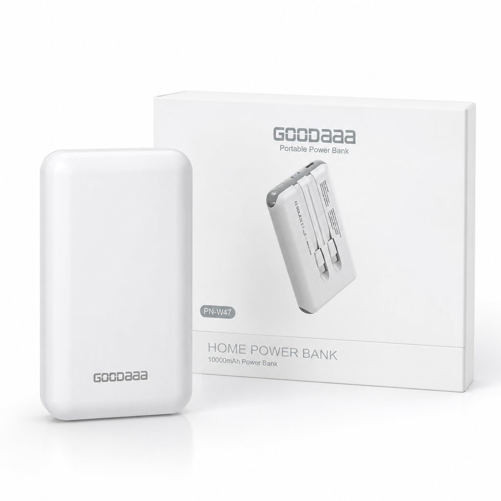 Portable charger 10,000mAh - Expansion Unit for W47 Family Power Hub, Built-in Cables Portable Charger