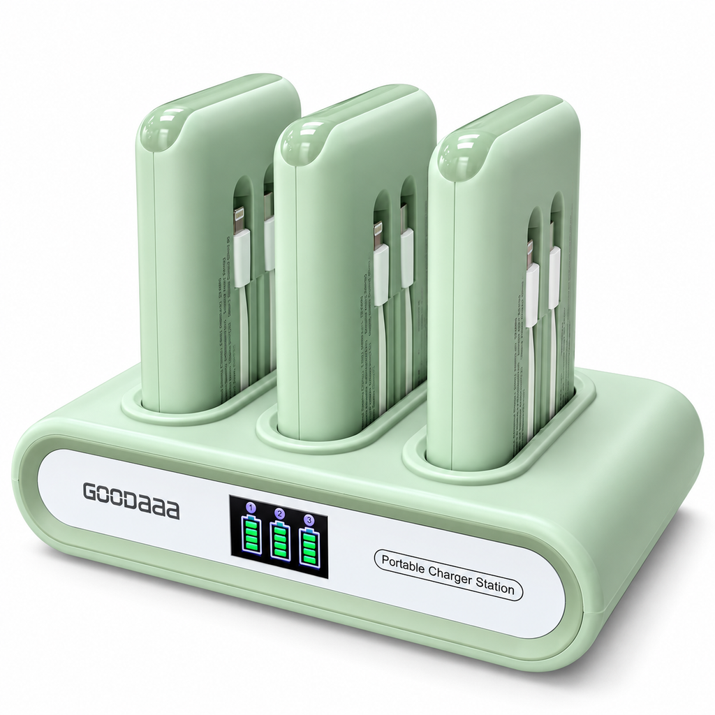 PN-W47 3-Pack 10000mAh Portable Charger,Green