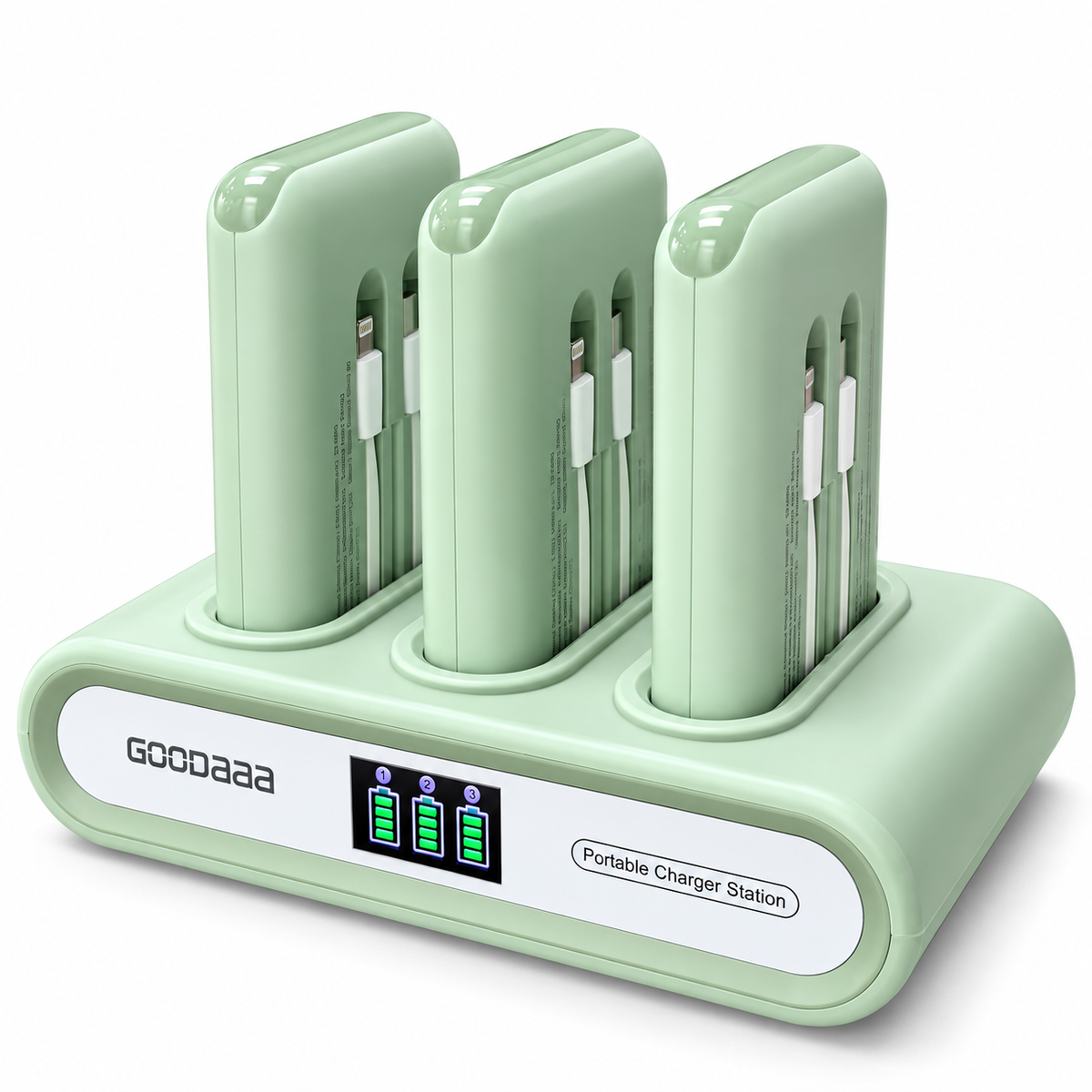 PN-W47 3-Pack 10000mAh Portable Charger,Green