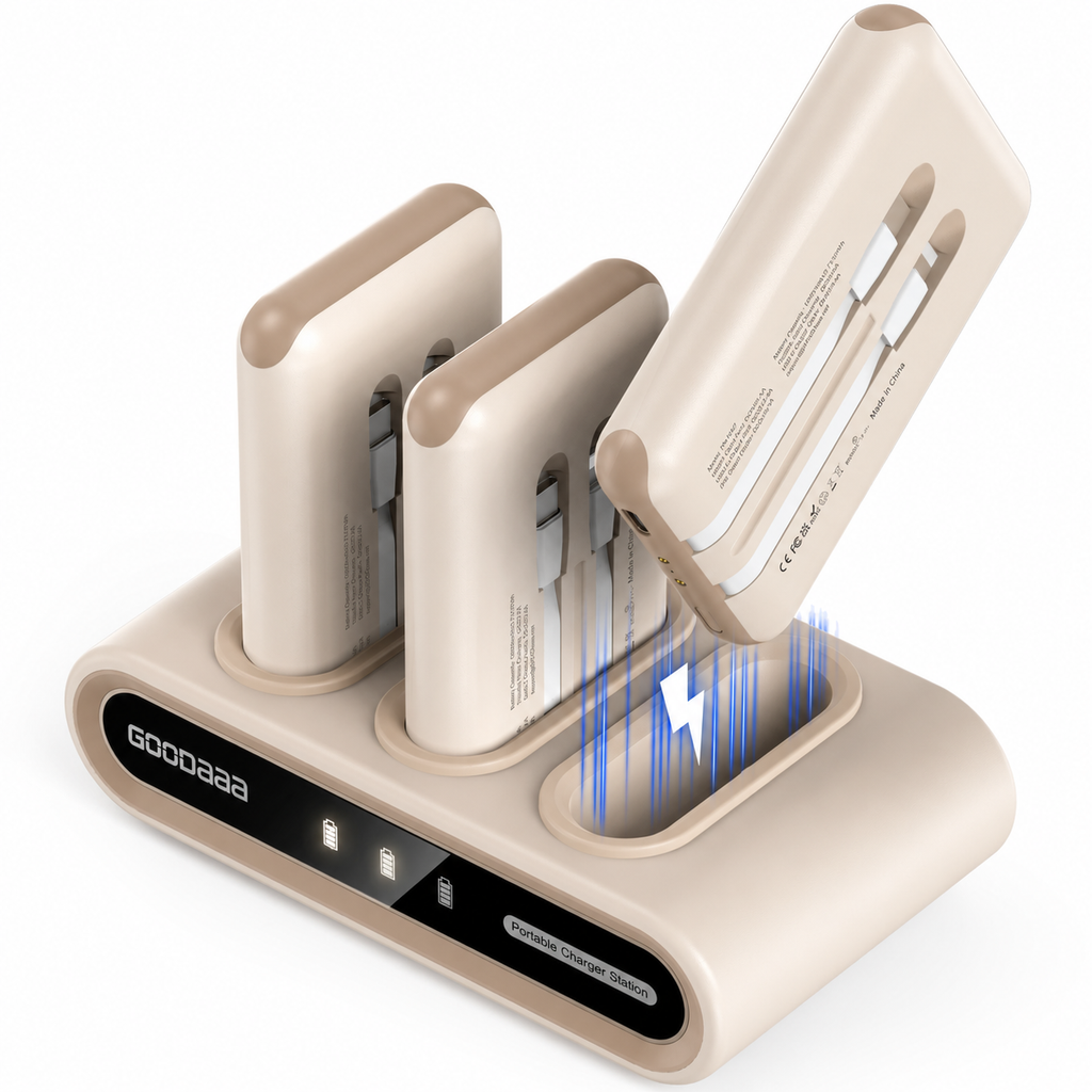Family Power Hub, 3-Pack 10000mAh Portable Charger