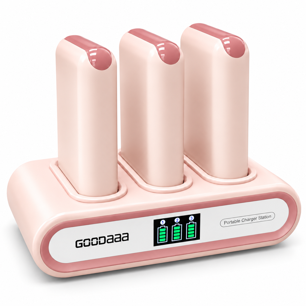PN-W47 3-Pack 10000mAh Portable Charger, Pink